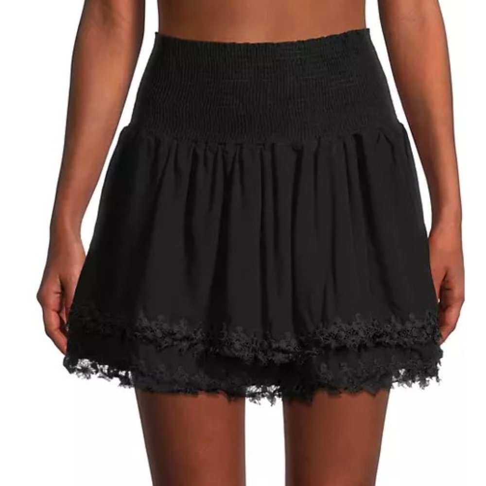 Peixoto Belle Tiered Cotton Miniskirt
